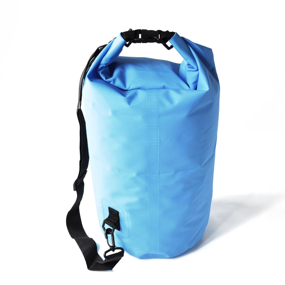 B-in Dry Bag Adventure | 15 l | Wasserdichter Seesack mit Traggurt & Aussentasche | Grau
