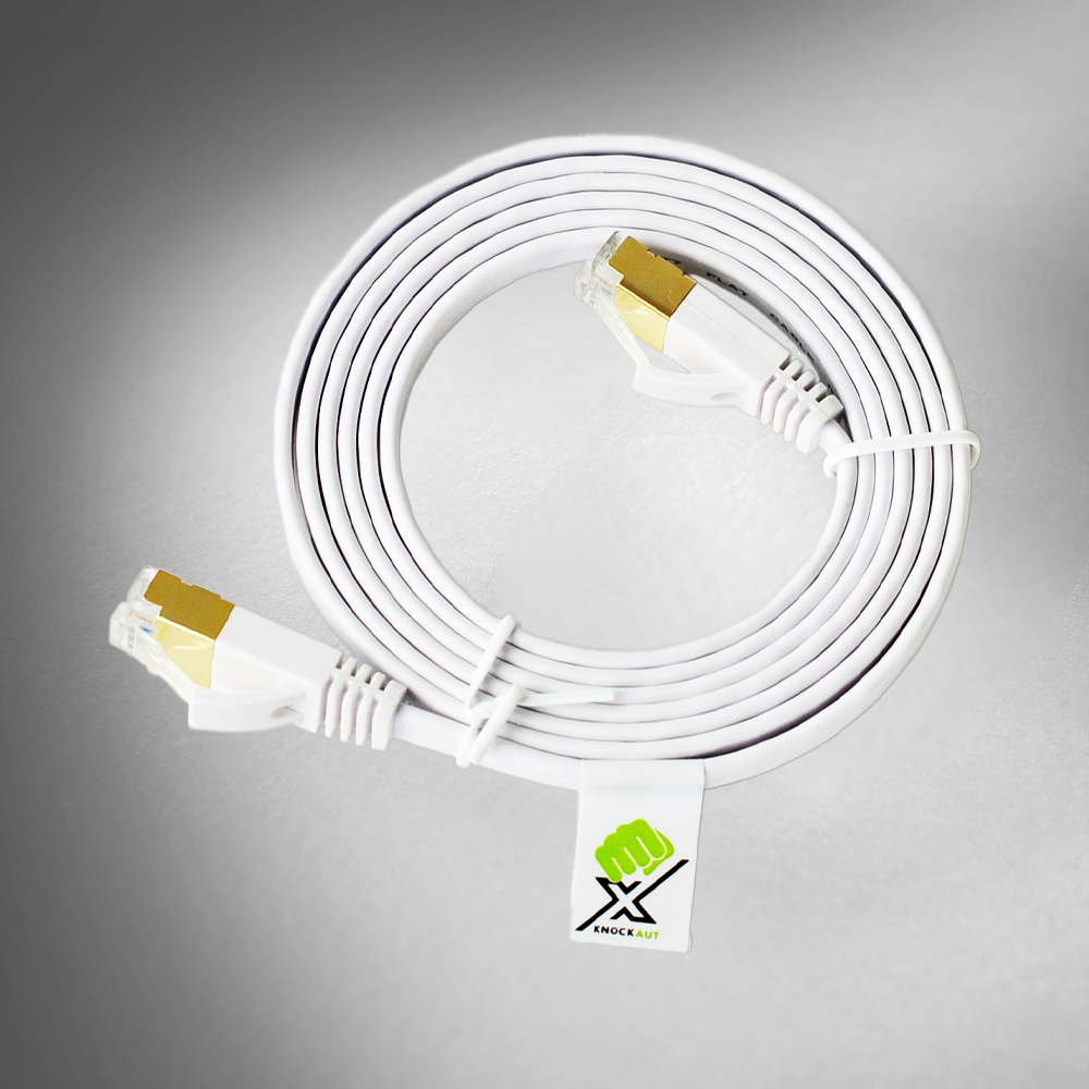 KnockautX Netzwerkkabel Kat.7 RJ45 Flach 1.5m